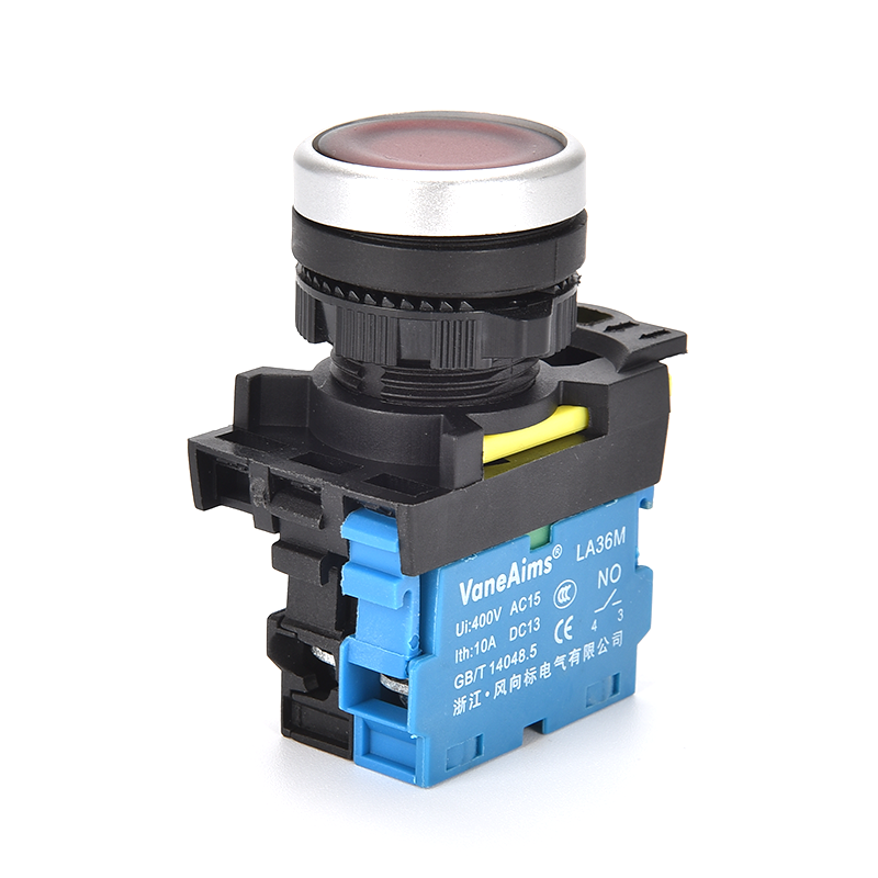 22mm Momentary Push Button Switch Easy to Install Button With Fixation Self-locking With Light Accessories Electrical Equipment