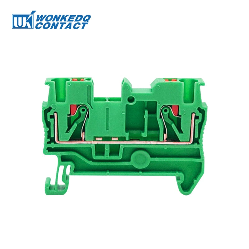 PT2.5 10Pcs Push-In Termin 2.5mm Cable Spring Feed-Through Strip Plug Wire Electrical Connector DIN Rail Terminal Block PT 2.5