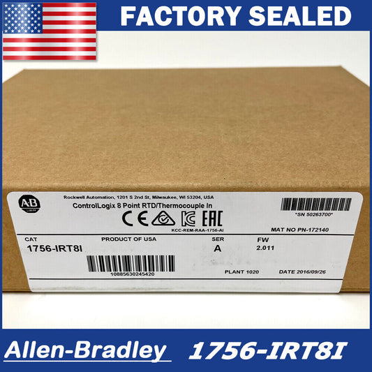 1756-IRT8I /A Allen Bradley Controllogix 8-Ch Input Rtd/Thermocoup